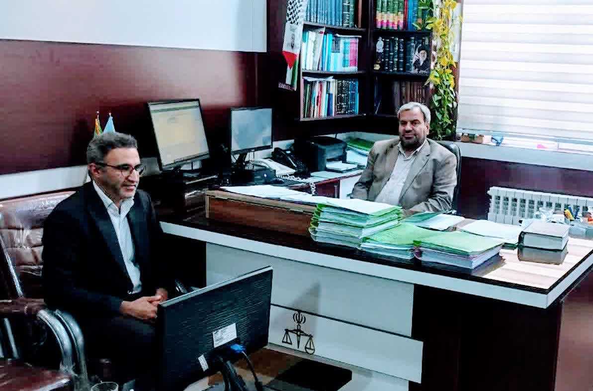 دیدار رئیس اداره صمت آبیک با رئیس دادگستری شهرستان آبیک